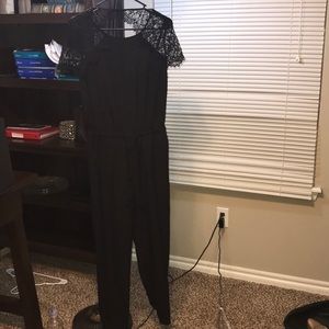 LOFT jumpsuit with black lace 2 good condition.